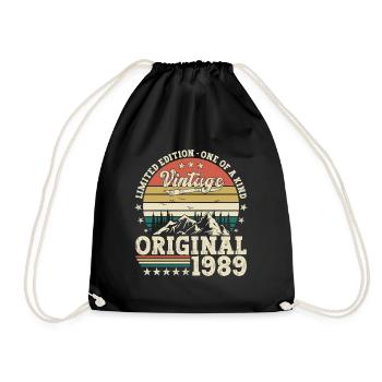 Original 1989 33ème Anniversaire Cadeau Hommes - Sac de sport léger - noir - Devant