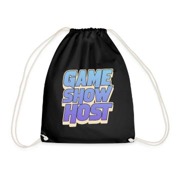 Exciting Board Games Funny Game Show Host Funny - Drawstring Bag - black - Front