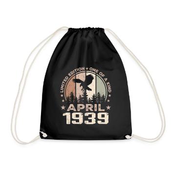 Incomparable since April 1939, 85th Anniversary - Drawstring Bag - black - Front
