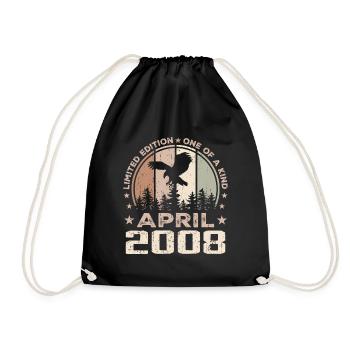 Incomparable since April 2008, 16th Anniversary - Drawstring Bag - black - Front