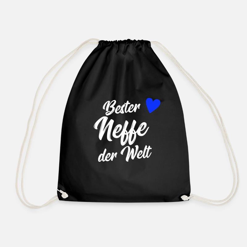 Neffe Geschenk | Bester Neffe der Welt - Turnbeutel - Schwarz