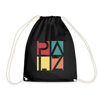 Palz Vintage Design - Turnbeutel - Schwarz - Vorne