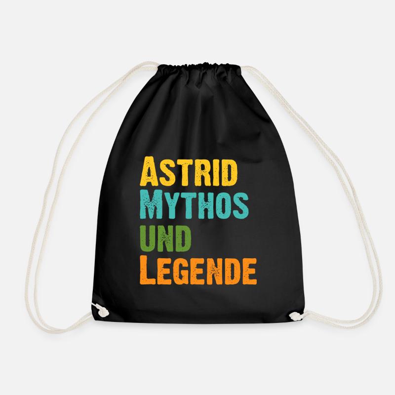 Mythos Astrid die Legende Vorname Astrid - Turnbeutel - Schwarz