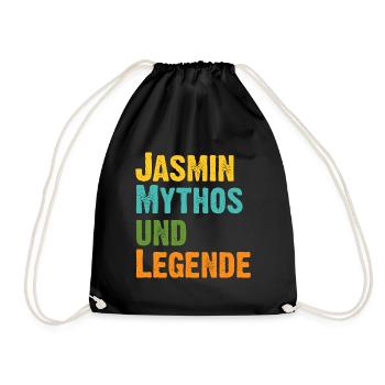 Mythos Jasmin die Legende Vorname Jasmin - Turnbeutel - Schwarz - Vorne