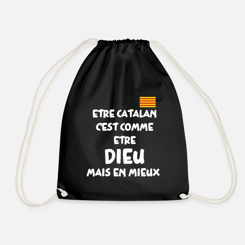 Catalan - Drawstring Bag - black