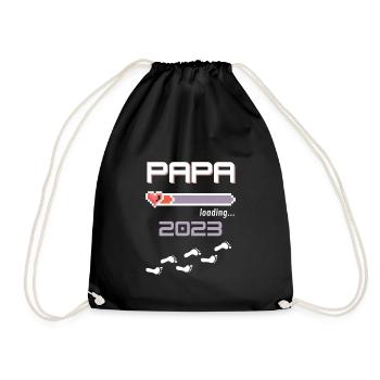 Papa 2023 loading... - Turnbeutel - Schwarz - Vorne