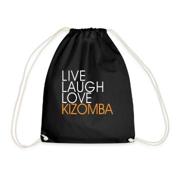 Live Laugh Love Kizomba - Dance Shirt - Turnbeutel - Schwarz - Vorne