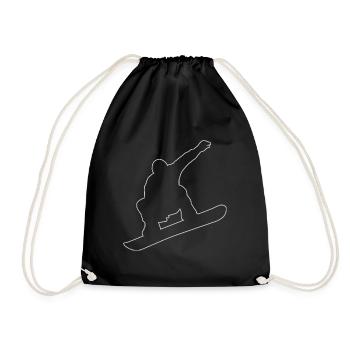 Snowboard Hommes Femmes Sports d’hiver Snowboard - Sac de sport léger - noir - Devant