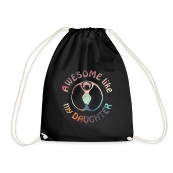 Génial comme ma silhouette de femme fille dans un cercle - Sac de sport léger - noir - Devant