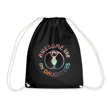 Génial comme ma fille sWomen’s Silhouette Circle - Sac de sport léger - noir - Devant