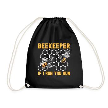 Quand je cours, tu cours abeille trop drôle apiculteur - Sac de sport léger - noir - Devant