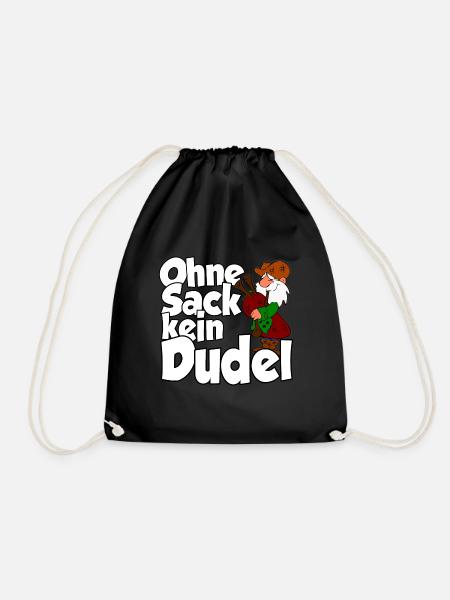 Ohne Sack kein Dudel - Turnbeutel - Schwarz