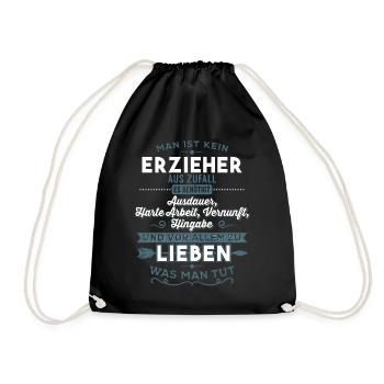 Lieben was man tut - Erzieher - Turnbeutel - Schwarz - Vorne