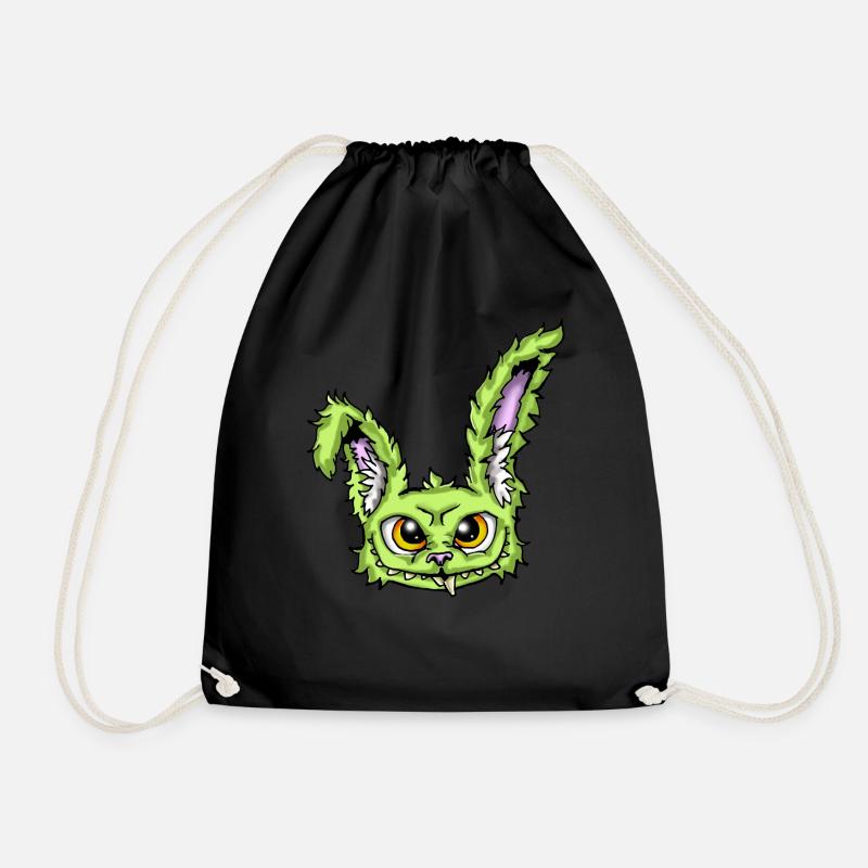 Psychobunny Psycho Rabbit Rabbit - Drawstring Bag - black