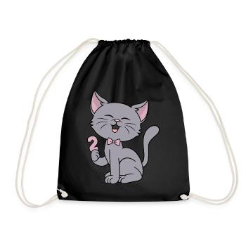 2 ans fille drôle chat 2ème anniversaire - Sac de sport léger - noir - Devant