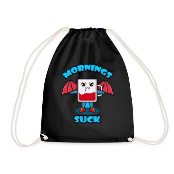Mornings Suck Graphique - Sac de sport léger - noir - Devant