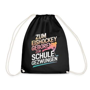 Hockey Hockey Sports Hockey Players - Drawstring Bag - black - Front