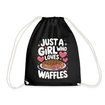 Gaufres Bonbons pour le petit-déjeuner - Sac de sport léger - noir - Devant