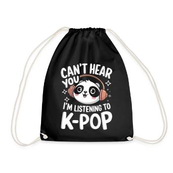 K-Pop Musik Koreanischer Pop - Turnbeutel - Schwarz - Vorne