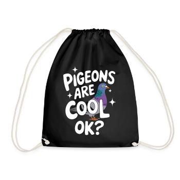Pigeon Pigeons Animal Oiseau - Sac de sport léger - noir - Devant