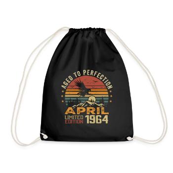 Unmatched since April 1964 Anniversary Gift - Drawstring Bag - black - Front