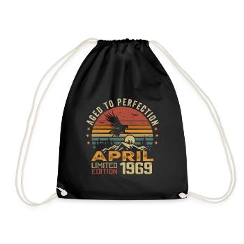 Unmatched Since April 1969 Anniversary Gift - Drawstring Bag - black - Front