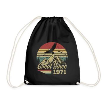 Vintage 1971 Cadeau D’anniversaire 1971 Retro 1971 - Sac de sport léger - noir - Devant
