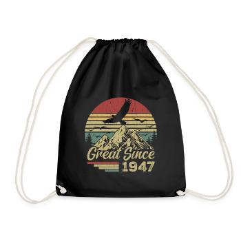 Vintage 1947 Cadeau D’anniversaire 1947 Retro 1947 - Sac de sport léger - noir - Devant