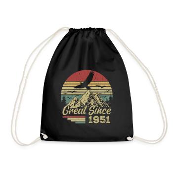 Vintage 1951 Cadeau D’anniversaire 1951 Retro 1951 - Sac de sport léger - noir - Devant
