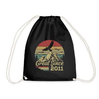 Vintage 2011 Cadeau D’anniversaire 2011 Retro 2011 - Sac de sport léger - noir - Devant
