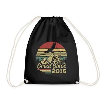 Vintage 2016 Cadeau D’anniversaire 2016 Retro 2016 - Sac de sport léger - noir - Devant