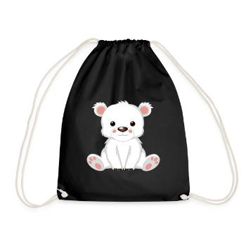 Polar bear - Drawstring Bag - black - Front