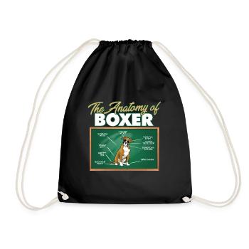Anatomy Of A Boxer I Funny Boxer - Drawstring Bag - black - Front