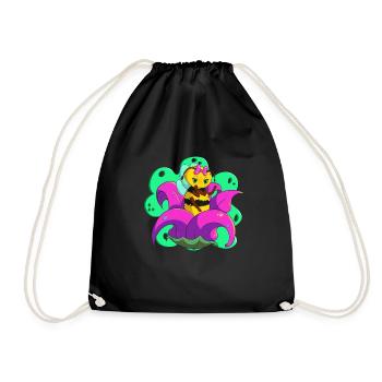 The cutest little Bee-girl! - Drawstring Bag - black - Front