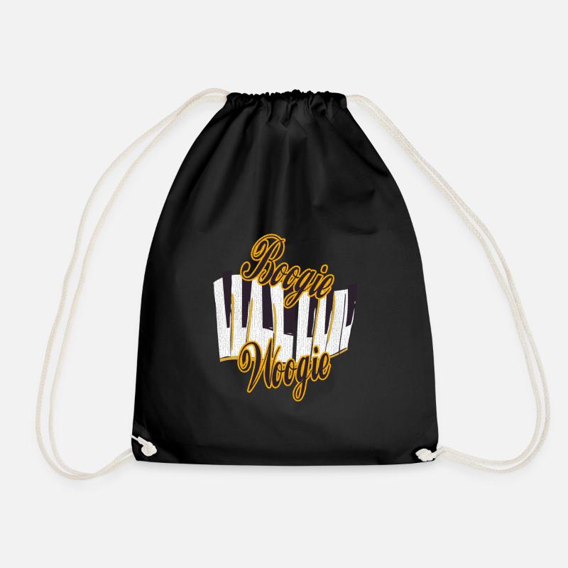 Boogie Woogie Piano Tasten Geschenk - Turnbeutel - Schwarz