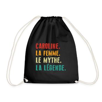 Caroline la femme le mythe la légende Cadeau - Sac de sport léger - noir - Devant