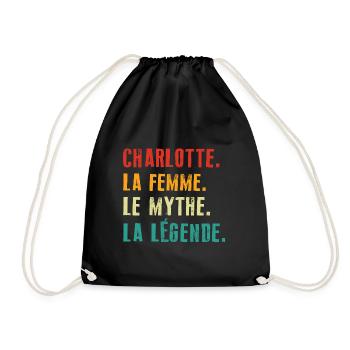 Charlotte la femme le mythe la légende Cadeau - Sac de sport léger - noir - Devant