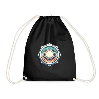 Conception graphique de badge vintage - Sac de sport léger - noir - Devant