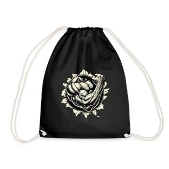 Muscular Arm Breaking Through Wall - Drawstring Bag - black - Front