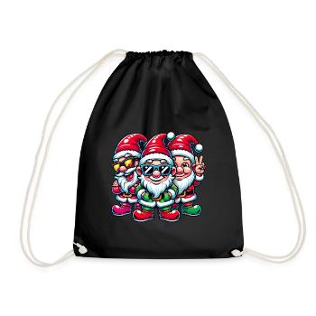 Ill Be Gnome pour la conception de Noël - Sac de sport léger - noir - Devant