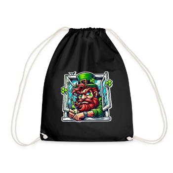 Fenêtre de la Saint-Patrick du lutin - Sac de sport léger - noir - Devant
