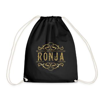 Ronja gold - Turnbeutel - Schwarz - Vorne