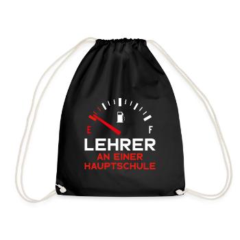 HAUPTSCHULLEHRER LEHRER AN EINER HAUPTSCHULE - Turnbeutel - Schwarz - Vorne