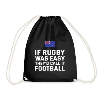 If Rugby Was Easy New Zealand Rugby - Turnbeutel - Schwarz - Vorne