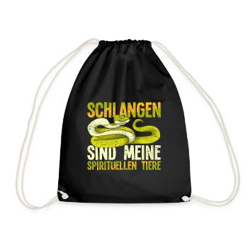 Schlangen sind meine spirituellen Tiere Schlange - Turnbeutel - Schwarz - Vorne