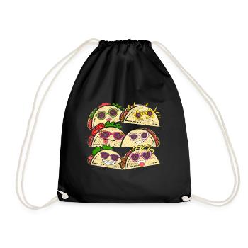 Coole Sonnenbrille Fiesta Geschenk Lustiges Taco - Turnbeutel - Schwarz - Vorne