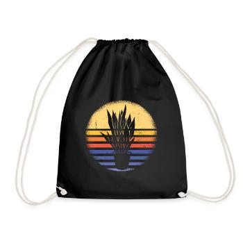 Jardinier Rétro Coucher De Soleil Jardinage - Sac de sport léger - noir - Devant