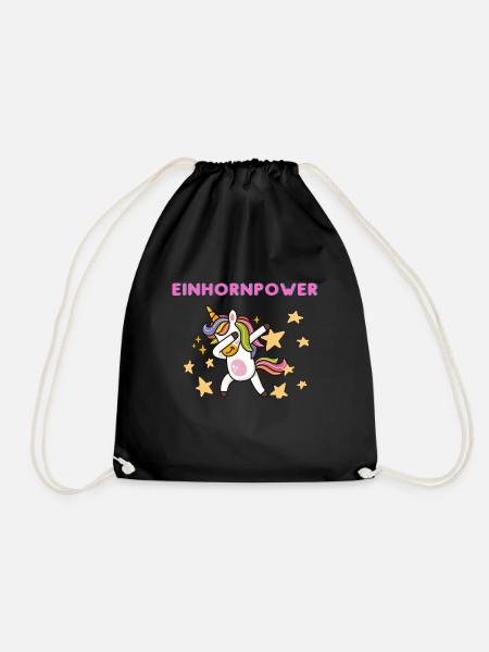 Einhornpower - Turnbeutel - Schwarz
