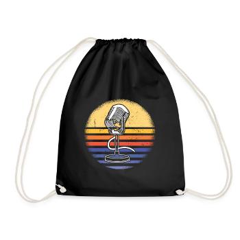 Singer Retro Sunset Singing - Turnbeutel - Schwarz - Vorne