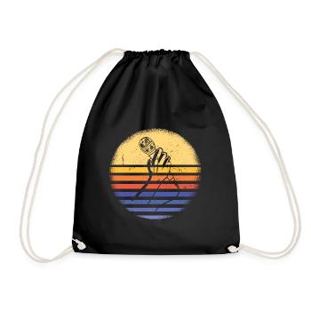 Comedian Retro Sunset Stand Up Comedy - Drawstring Bag - black - Front